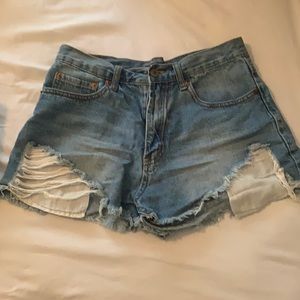 Forever 21 High Waisted Jean Shorts